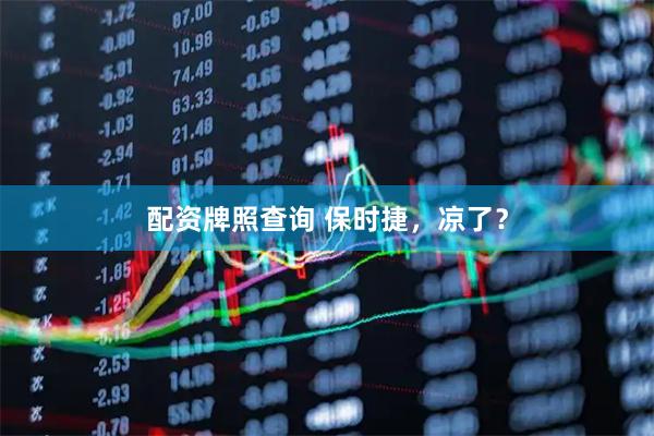 配资牌照查询 保时捷，凉了？